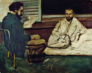 Paul Alexis legge un manoscritto a Émile Zola di Paul Cézanne (1869/1870)